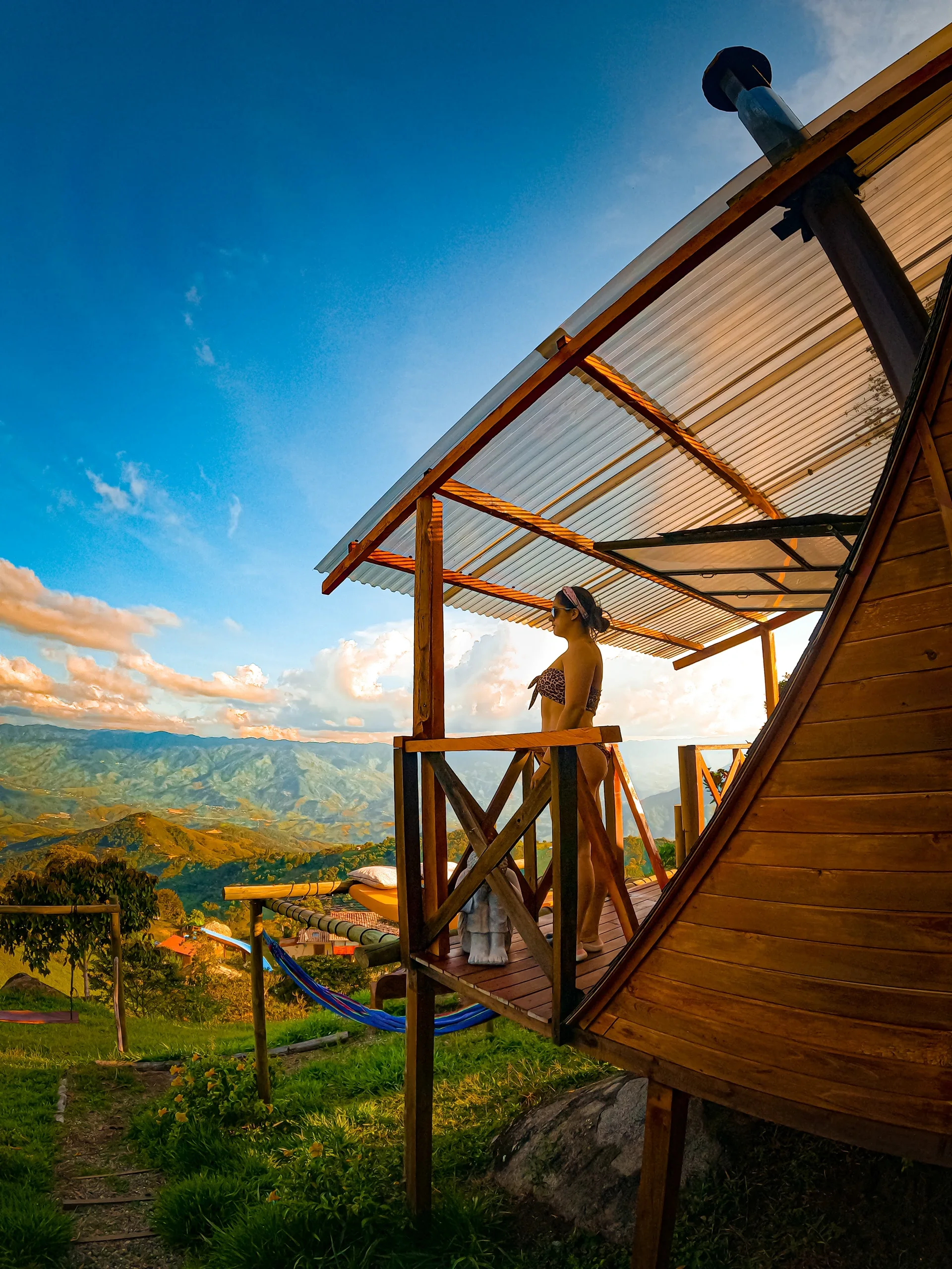 Atardecer desde la cabaña